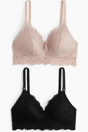 H&M MAMA 2er-Pack Wattierte Still-BHs aus Spitze