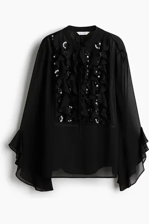 H&M Bluse mit Zierelementen
