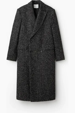 H&M Zweireihiger Tweedmantel aus Wollmix
