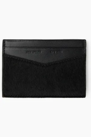 H&M Kartenetui aus Leder mit flauschigem Detail