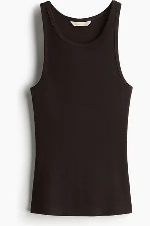 H&M Geripptes Tanktop aus Seidenmix