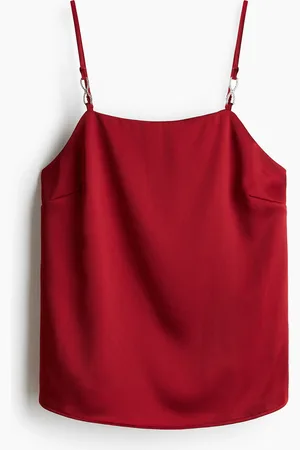 H&M Satin-Trägertop mit Strassdetail