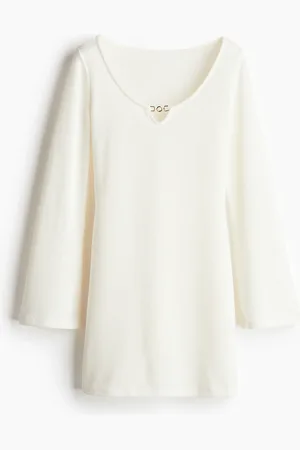 H&M Ausgestelltes Strickkleid