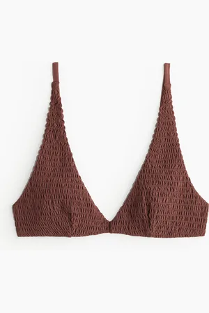H&M Gesmoktes Triangel-Bikinitop
