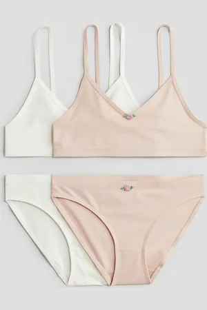 H&M 4-teiliges Unterwäscheset aus Baumwolle