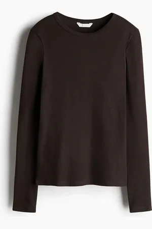 H&M Geripptes Baumwollshirt