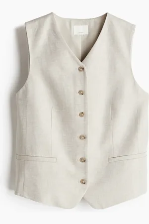 H&M Gilet aus Leinenmix
