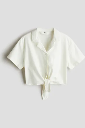 H&M Kurzbluse mit Knotendetail