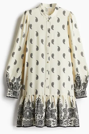 H&M Gemustertes Viskosekleid