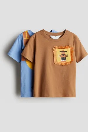 H&M 2er-Pack T-Shirts mit interaktivem Detail