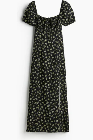 H&M Midikleid mit Puffärmeln