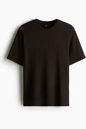 H&M Geripptes T-Shirt in Regular Fit
