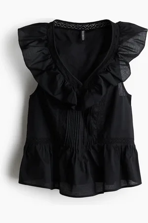 H&M Baumwolltop mit Volant