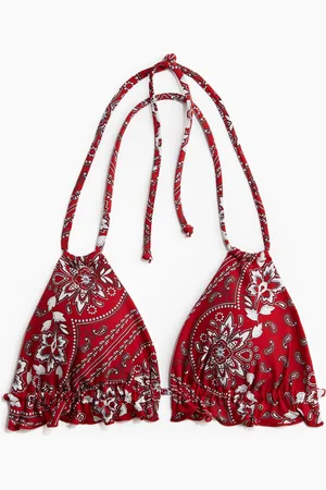 H&M Wattiertes Triangel-Bikinitop