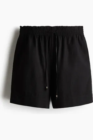 H&M Kordelzugshorts aus Leinenmix