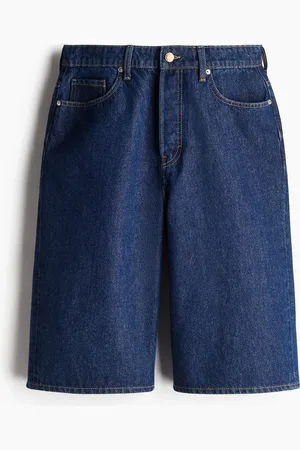 H&M Hohe knielange Denimshorts