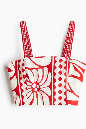 H&M Crop-Top aus Popeline