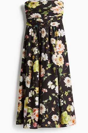 H&M Bandeau-Kleid mit Falten