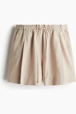 H&M Kordelzugshorts aus Leinenmix