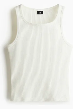 H&M Geripptes Tanktop in Slim Fit
