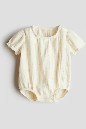 H&M Cotton muslin romper suit