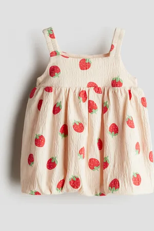 H&M Gecrinkeltes Kleid mit Ballonsaum