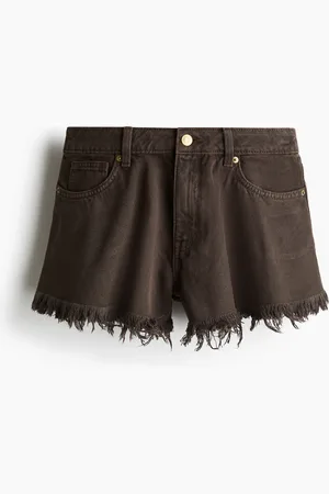 H&M Denimshorts mit Fransenkanten