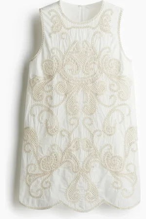 H&M Etuikleid mit Broderie Anglaise