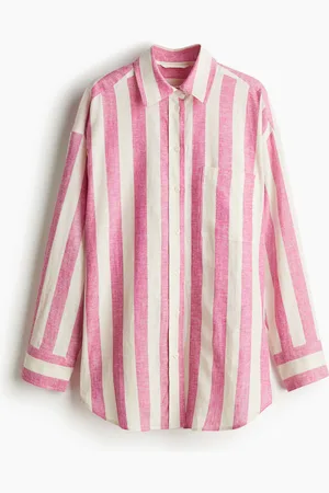H&M Oversized Bluse aus Leinenmix