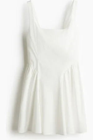 H&M Open-back cotton poplin dress