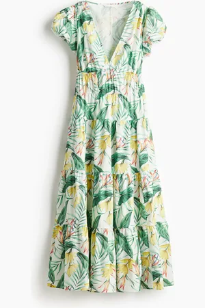 H&M Popelinekleid mit Stufenjupe