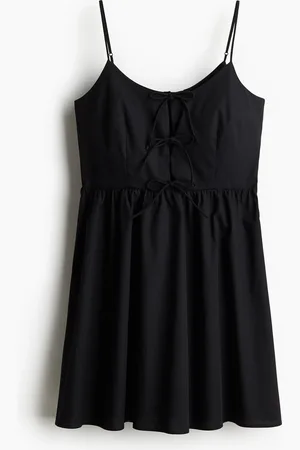 H&M Tie-detail poplin dress
