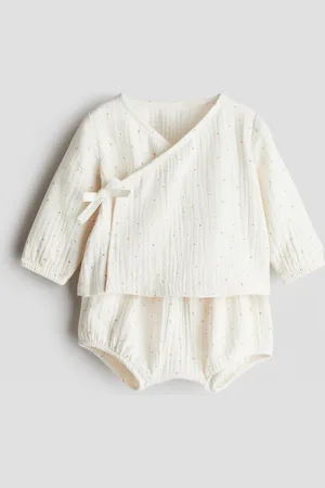 H&M 2-teiliges Musselinset im Wickelschnitt