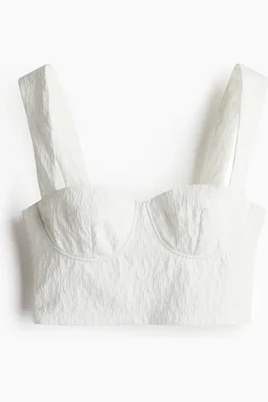 H&M Crop-Top aus Jacquardstoff