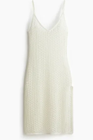 H&M Strandkleid in Ajourstrick