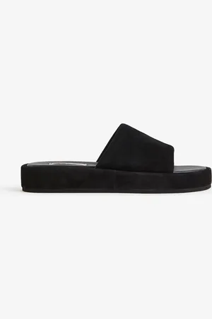 H&M Pantoletten aus Veloursleder