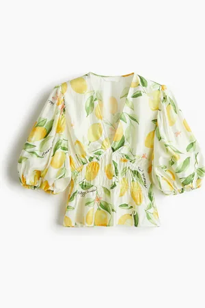 H&M Bluse mit V-Ausschnitt