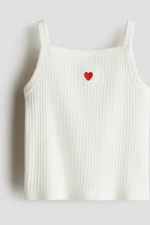 H&M Trägertop mit Stickerei