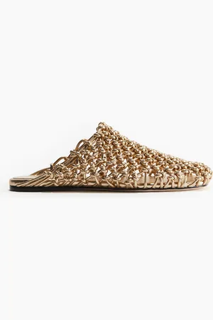 H&M Pantoletten aus Lederschnüren