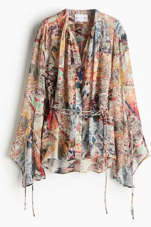H&M Chiffonbluse im Wickelschnitt