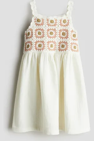 H&M Baumwollkleid im Häkellook