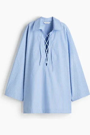 H&M Lace-up shirt dress
