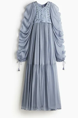 H&M Chiffonkleid mit Strassverzierung