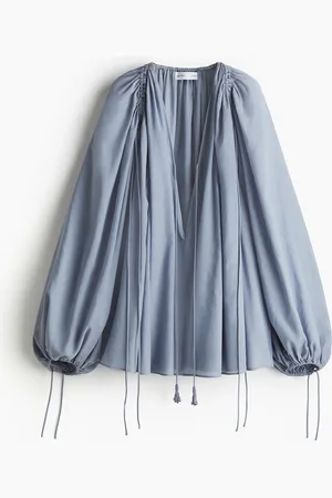 H&M Bluse mit Ballonärmeln
