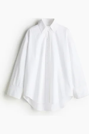 H&M Baumwollbluse mit Steppnähten