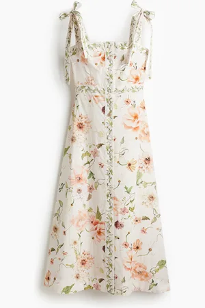 H&M Baumwollkleid mit Bindeträgern