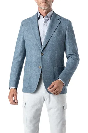 Windsor Sakko, Shaped Fit, Wolle-Kaschmir ungefüttert, meliert