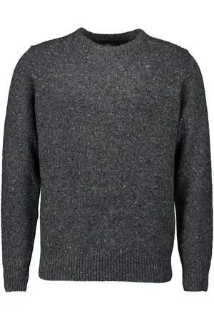 Fynch-Hatton Pullover, Alpaka-Wolle, dunkelgrau meliert