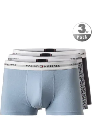 Tommy Hilfiger Trunks, Baumwoll-Stretch, navy-hellblau gemustert
