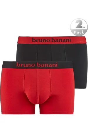 Bruno Banani Trunks, Baumwoll-Stretch, rot-schwarz